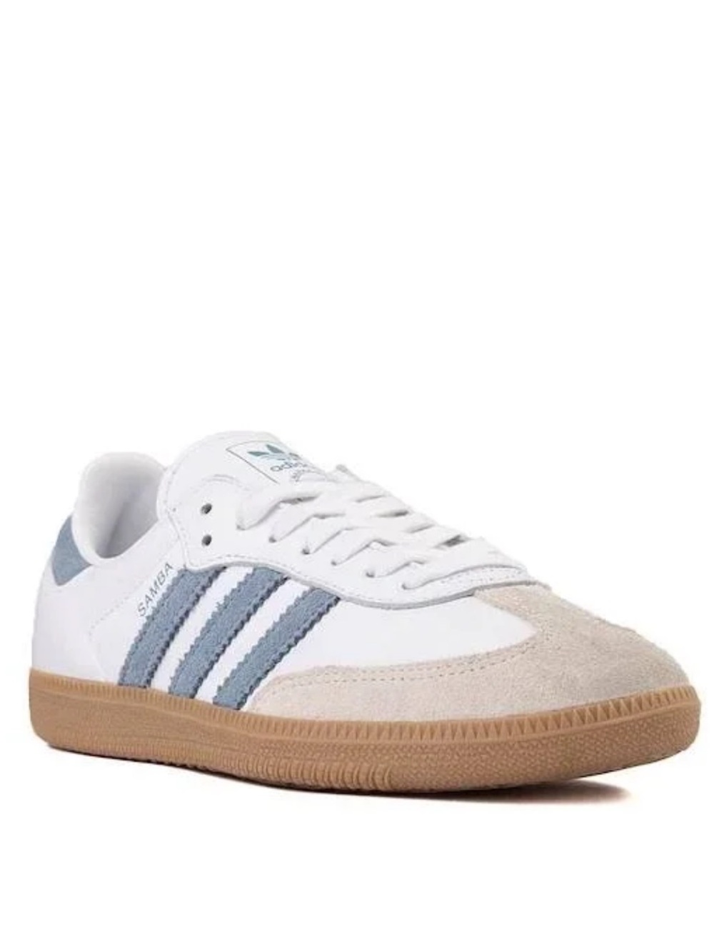 New Womens Adidas Samba OG Athletic Shoe - White / Alumina / Ash Blue Size 8.5